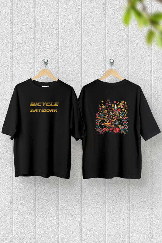 Bicycle Artwork Women Oversize Fit